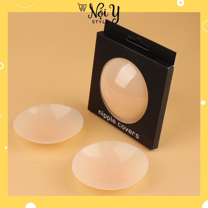 Combo 2 Miếng Dán Ngực Silicon Nhiệt Tự Thân Không Keo , Dán Ti Siêu Dính Bảo Vệ Nhũ Hoa MS.246