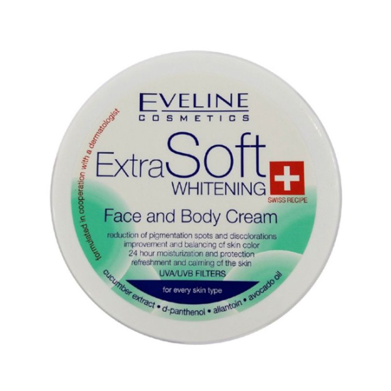 Kem dưỡng trắng da giữ ẩm chống nẻ Eveline Extra Soft Whitening Nga 200ml