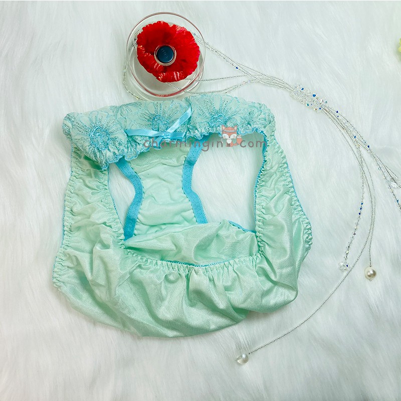 Quần lót dệt kim ren nơ thời trang size M, L - QLDK0076