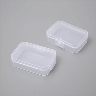 Transparent Plastic Storage Box Rectangle Round Container Compartment Box For Jewelry Beads Accessories Nail Art Organize Case