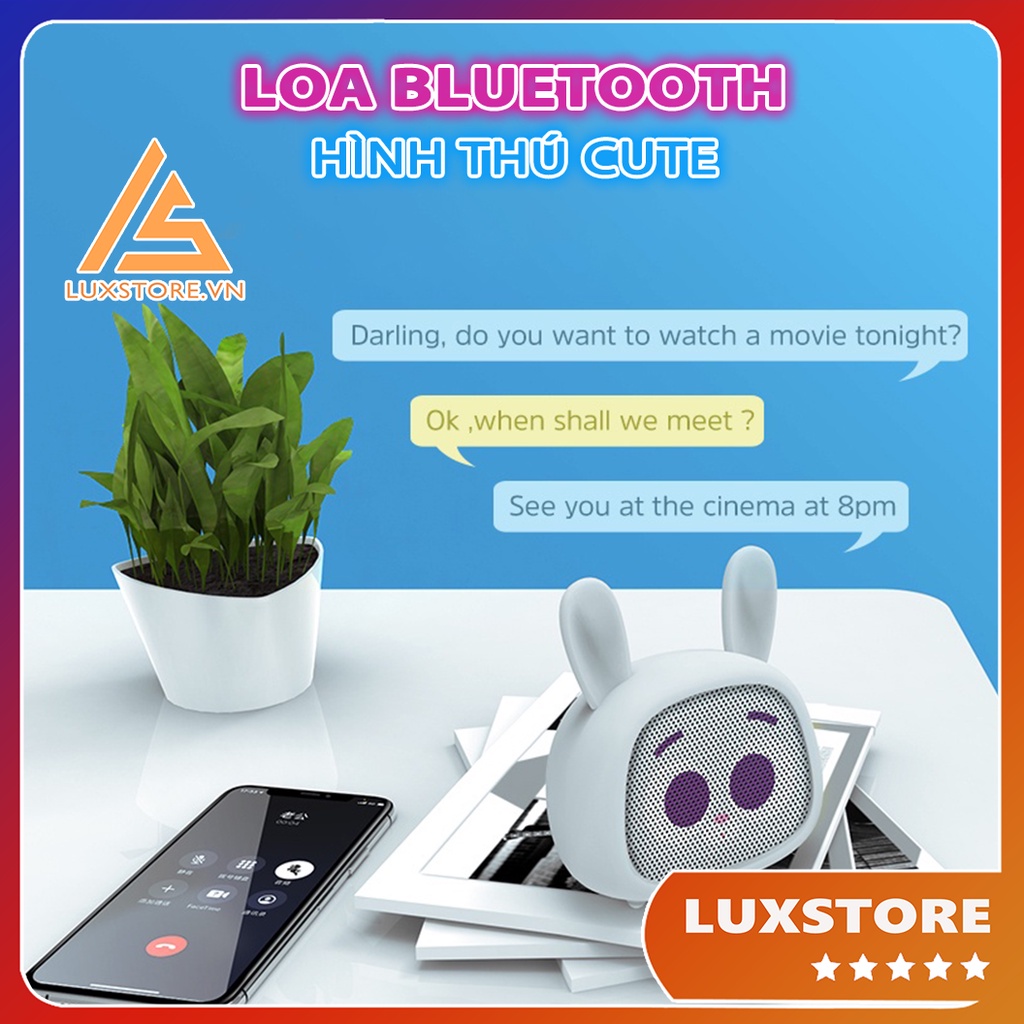 LOA BLUETOOTH HÌNH THÚ MINI, NHỎ GỌN TRANG TRÍ DÉCOR GÓC LÀM VIỆC – LUXSTORE