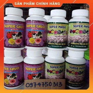 Combo bộ 2 sản phẩm super Magie và super Canxi lọ 100gr