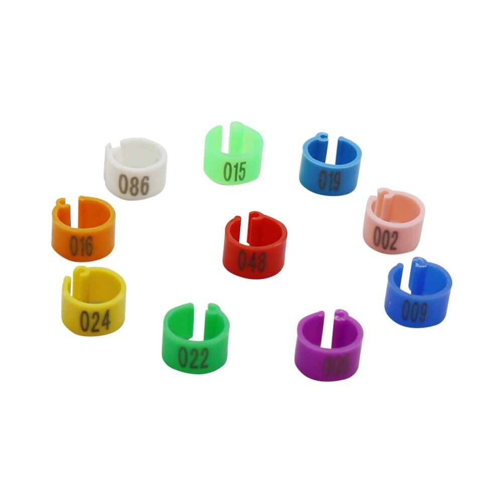 100 Vòng Kẹp Chân Chim Bồ Câu Rộng 8mm Số 001-100
