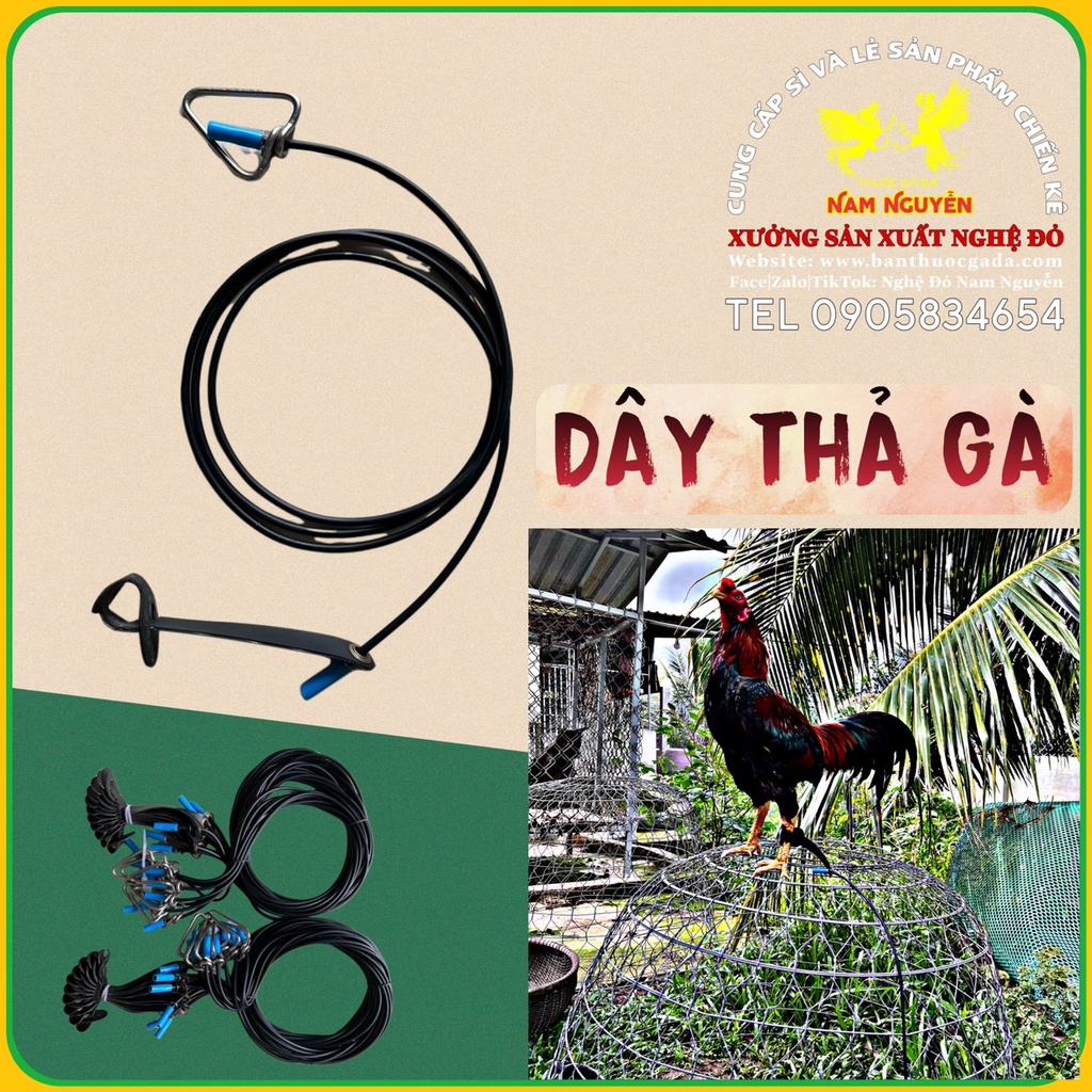 Dây cột gà tre gà nòi chất liệu cao su bền chắc êm chân