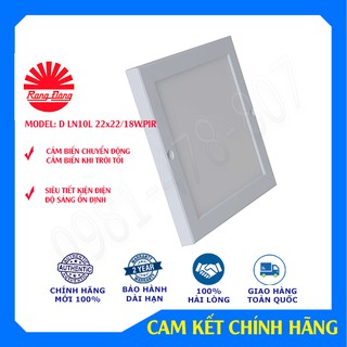 Đèn ốp trần, đèn ốp trần cảm biến chuyển động d ln10l 22x22/18w.pir; d ln11l 220/18w.pir rạng đông