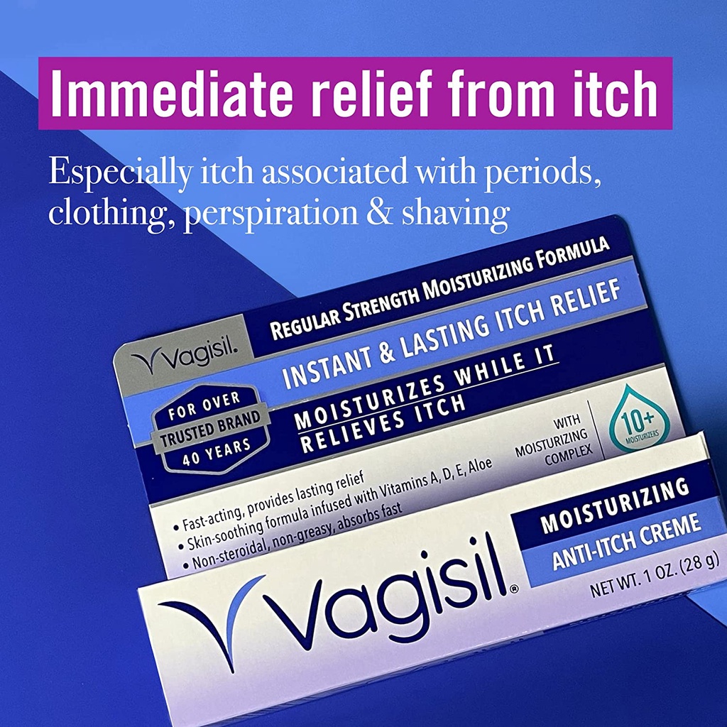 Kem phụ khoa dưỡng ẩm giảm ngứa Vagisil Regular Strength Anti-Itch 28g