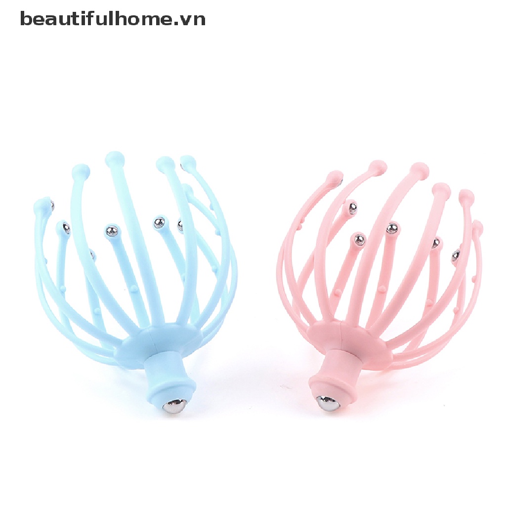 (Hàng Mới Về) Dụng Cụ Mát Xa Đầu Hình Bạch Tuộc Bằng Kim Loại Độc Đáo
