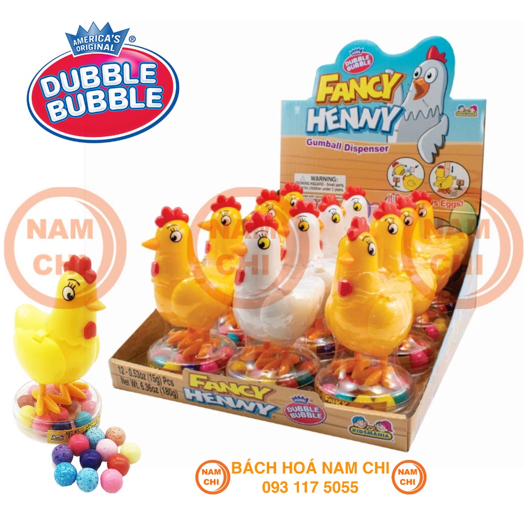 Kẹo Đồ Chơi FANCY HENNY Kẹo GumBall Kiểu Dáng Con Gà