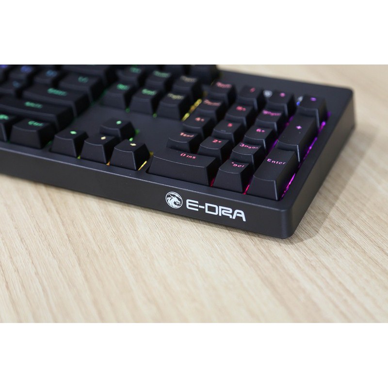 Bàn phím cơ E-DRA EK3104 RGB / Rainbow LED Black/ Pink / White