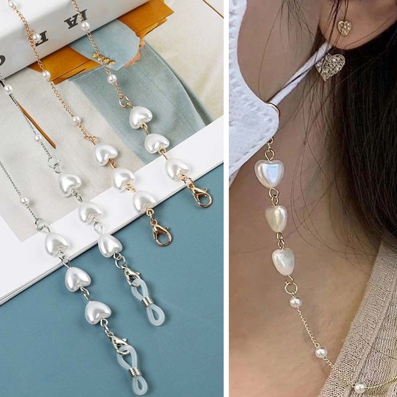 Dây đeo mắt kính 72cm chống trượt hình trái tim thanh lịch