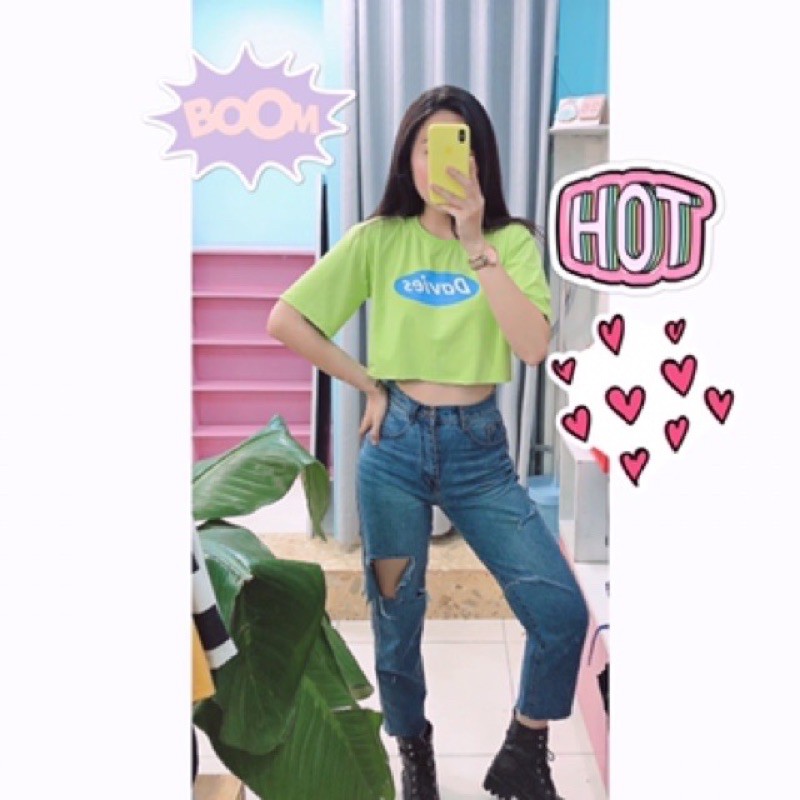 [XẢ KHO] Áo Thun Croptop Davis Hottrend