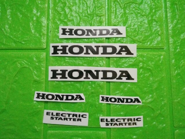 Bộ tem chữ honda Electric Starter màu đen