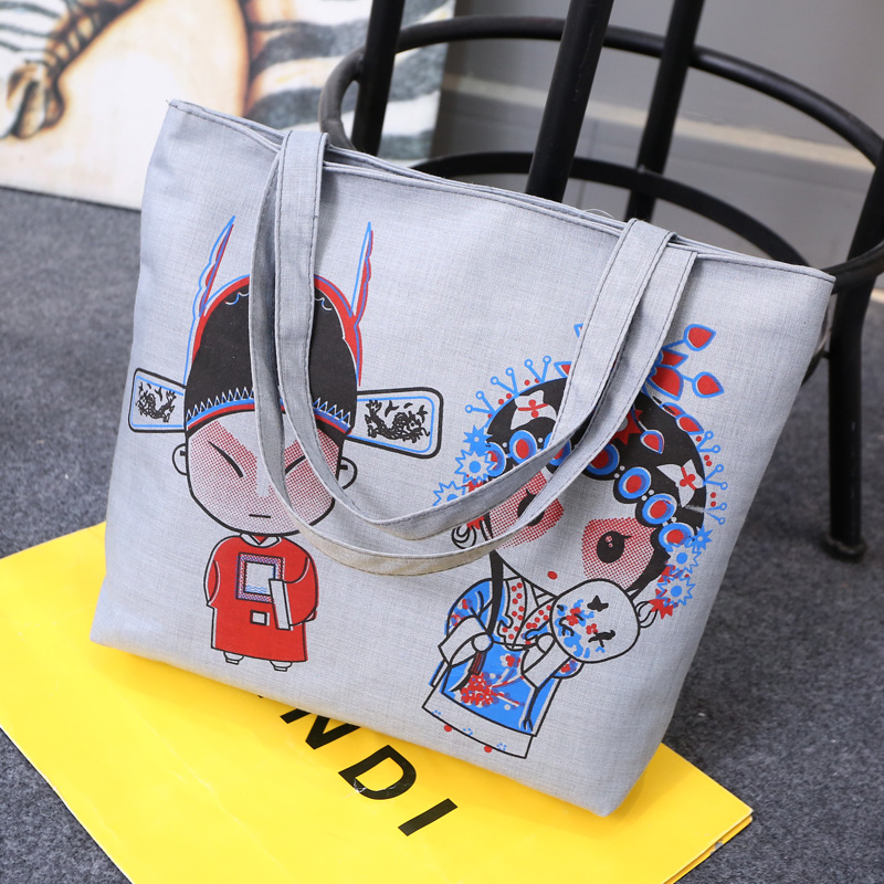 balo levelNew Korean-Style Women's Fashion Handbag Canvas Bag Women's Single-Shoulder Bag Cloth Bag Casual Portable Big Bag Student Bag Shopping Bag