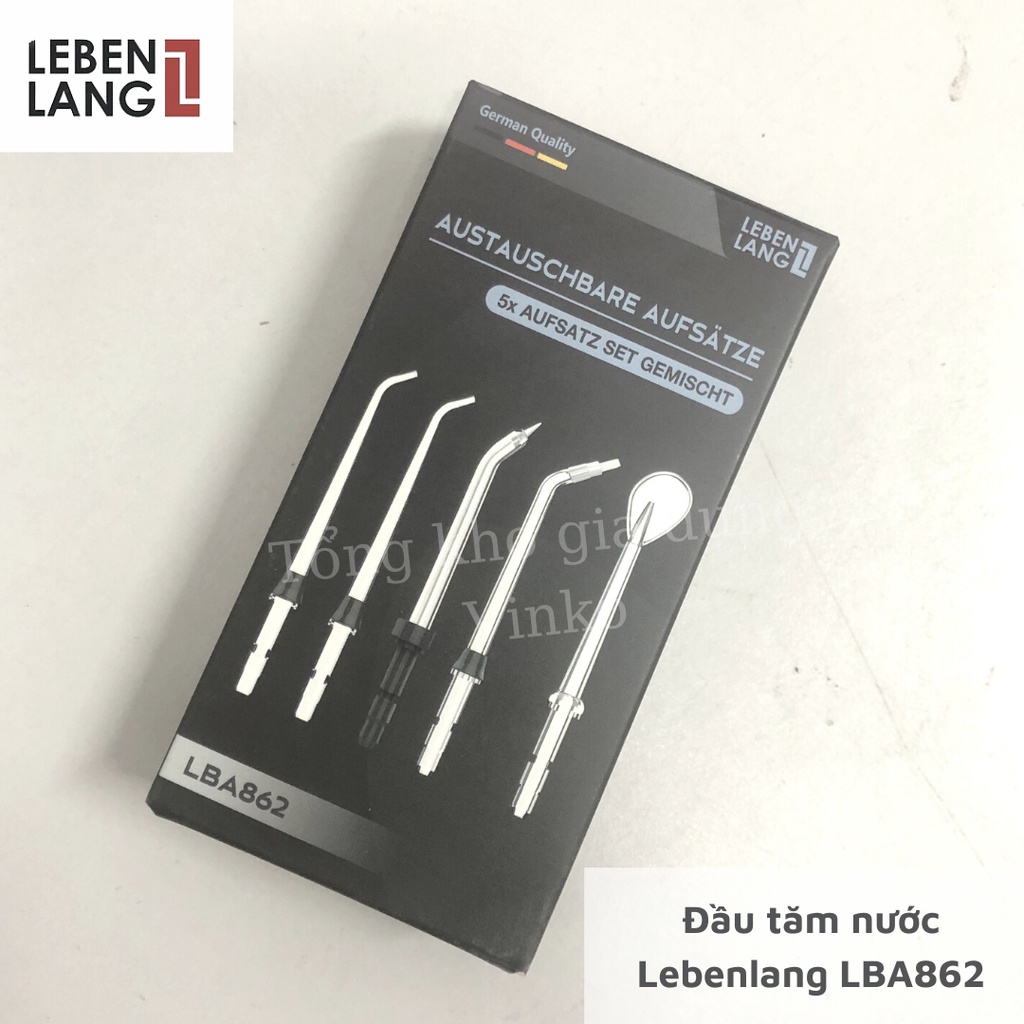 Combo 5 đầu tăm nước Lebenlang LBA861 - LBA862 thay thế cho máy tăm nước LBT1486S - hàng chính hãng