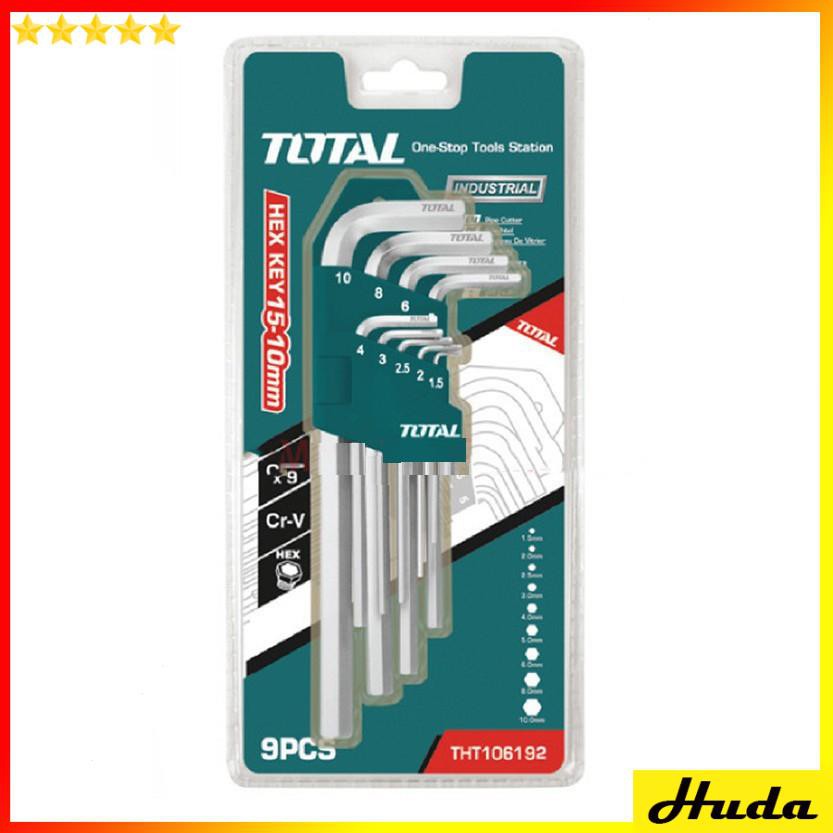 1.5-10MM BỘ LỤC GIÁC ĐẦU BẰNG DÀI 9 CHI TIẾT HỆ MÉT TOTAL THT106192 POI