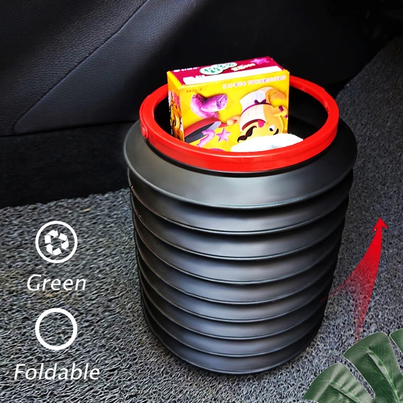 Thùng Đựng Rác 4L Gấp Gọn Chống Nước Cho Xe Hơi