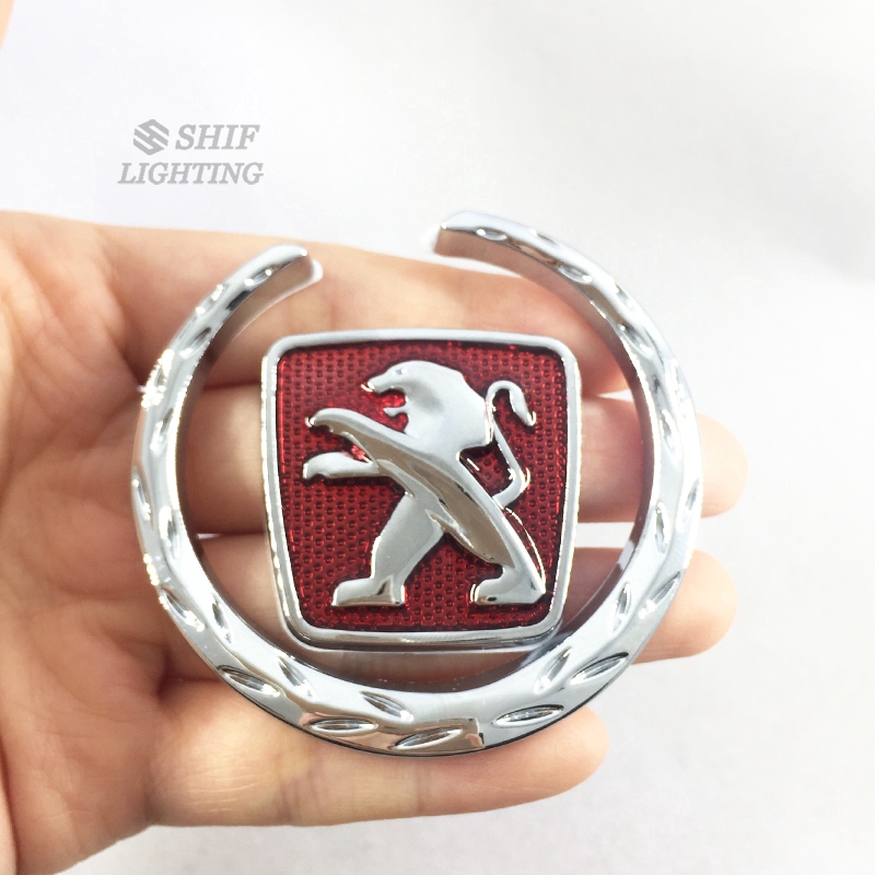 Miếng dán kim loại trang trí xe hơi hình logo PEUGEOT