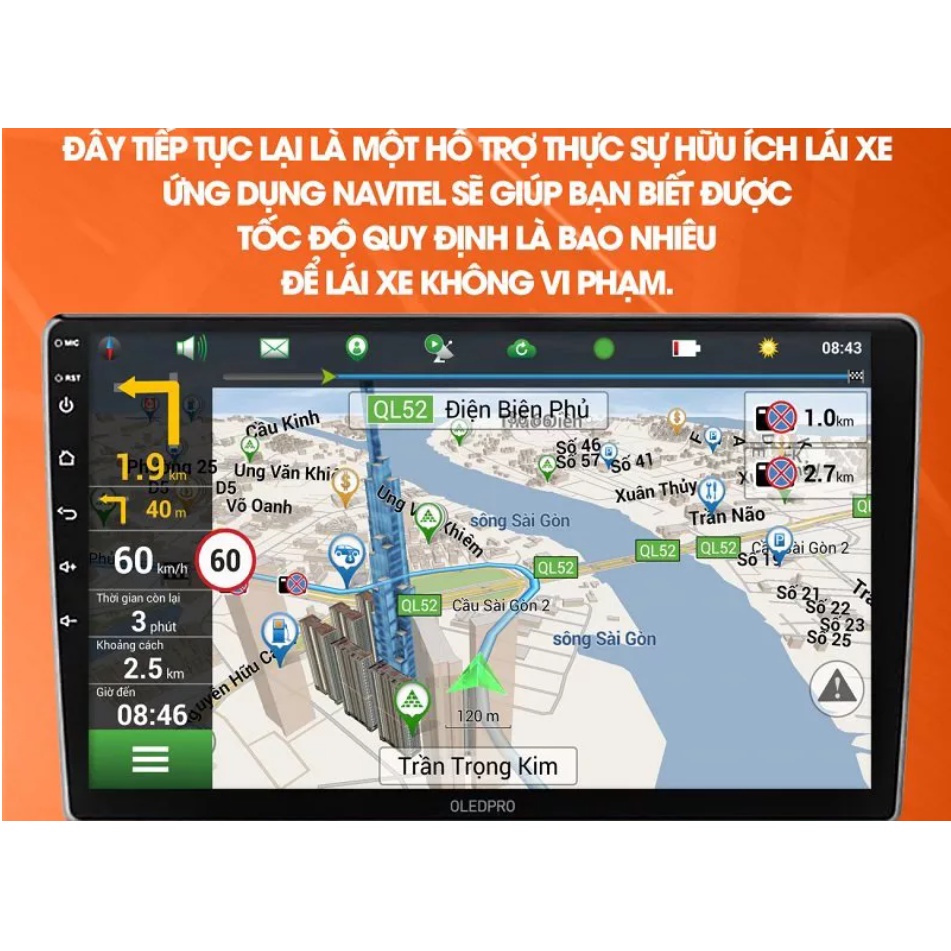 Màn liền camera 360 OLED C8S NEW cho các dòng xe ô tô, Màn hình dvd android OLED C8S ram 3g rom 32g, DVD 360 cho oto