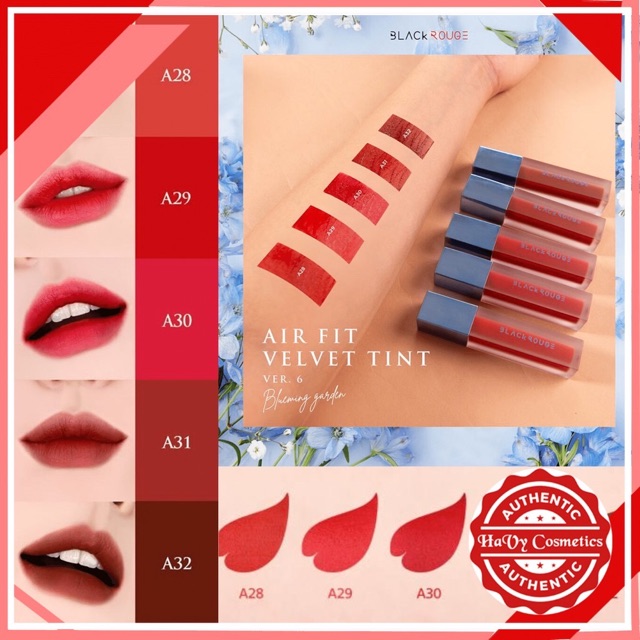 [HOT] Son Black Rouge Air Fit Velvet Tint Ver.6 BLUEMING GARDEN | Thế Giới Skin Care