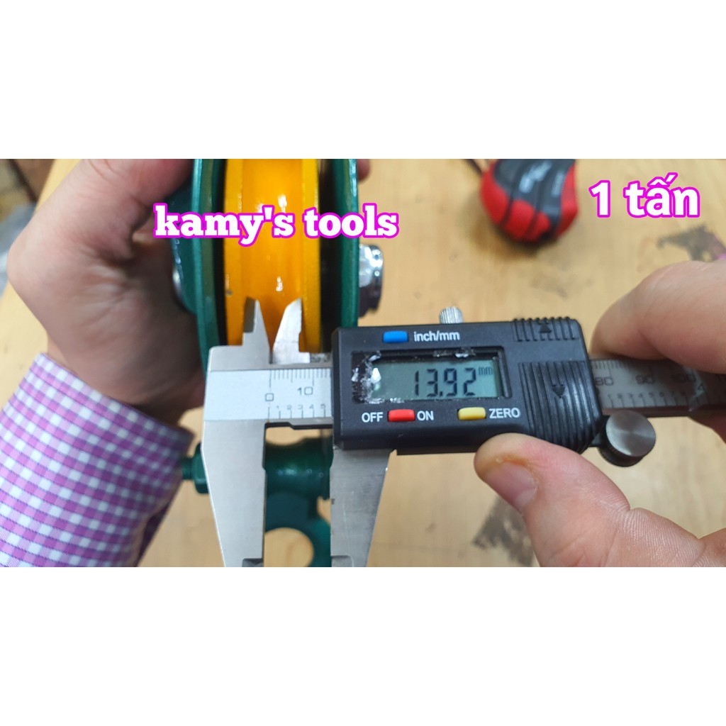 Ròng rọc đơn 1 tấn, puly sắt đơn 4 inch 100mm, puly 1 rãnh