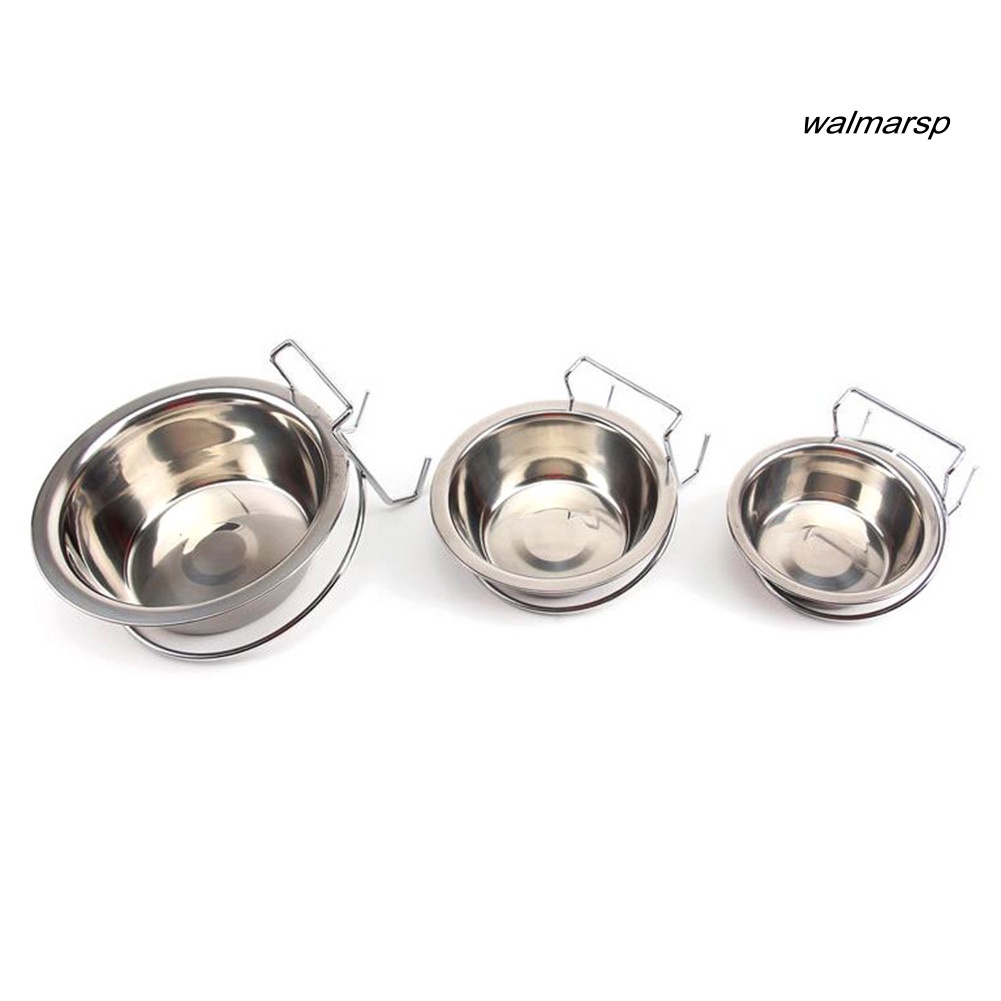 Bát đựng thức ăn nước uống bằng thép không gỉ có móc treo cho thú cưng