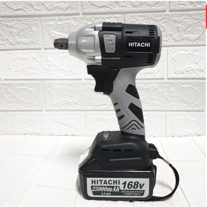 [Chính Hãng] Máy siết bulong Hitachi 168V - TẶNG 7 ĐẦU KHẨU VÀ 1 ĐẦU CHUYỂN VÍT