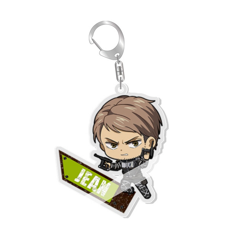 Móc khóa bằng nhựa Acrylic in hình Anime Attack On Titan thời trang