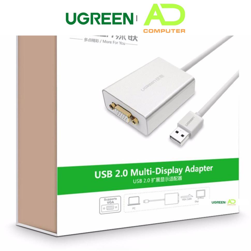 Bộ chuyển đổi USB 2.0 sang VGA vỏ hợp kim UGREEN 40244