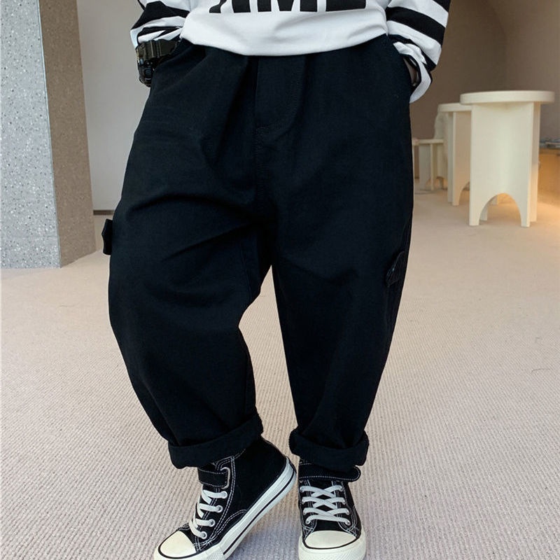 Quần Dài 5 Tấc Dáng Rộng Phong Cách Hàn Quốc Thời Trang Xuân Thu Cho Bé Trai