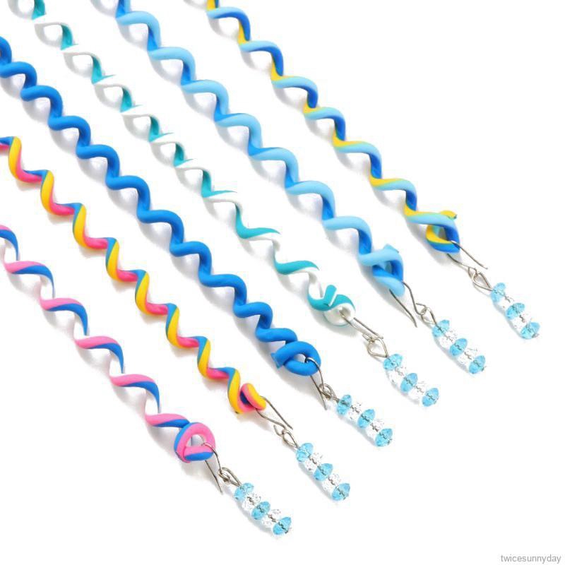 Set 6 dây buộc tóc kiểu xoắn ốc độc đáo cho bé gái