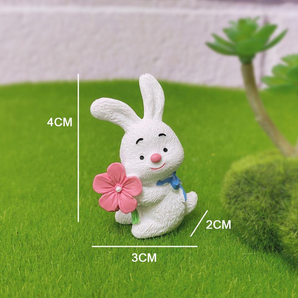 Set 8 Tượng Thỏ Mini Trang Trí Tiểu Cảnh