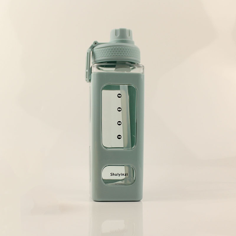 Bình Nước Hàn Quốc Dung Tích 700ml, Bình Uống Nước Thể Thao Có Ống Hút Và Quai Xách Bình Đựng Nước Tặng Sticker Cute