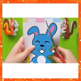 [Xả kho] Bộ cắt giấy 240 tờ kèm kéo cắt cho bé [siêu hot]