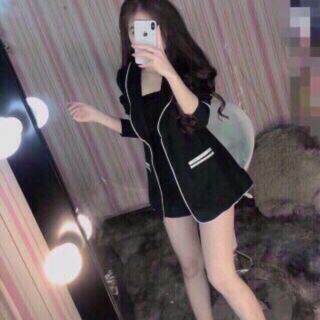 Sét vest 3 món viền né
