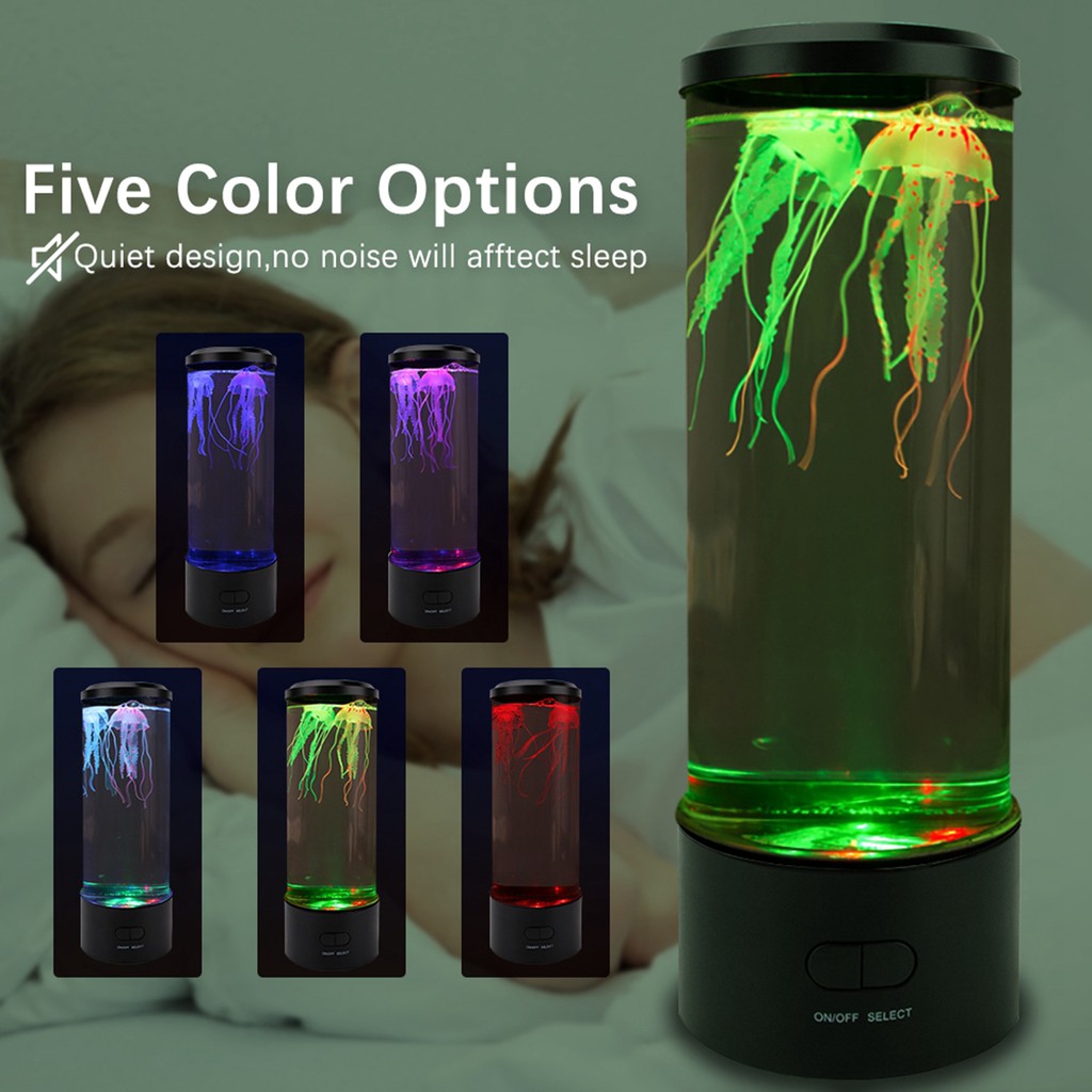 Đèn LED Để Bàn Có Sứa Trôi Nổi Độc Đáo