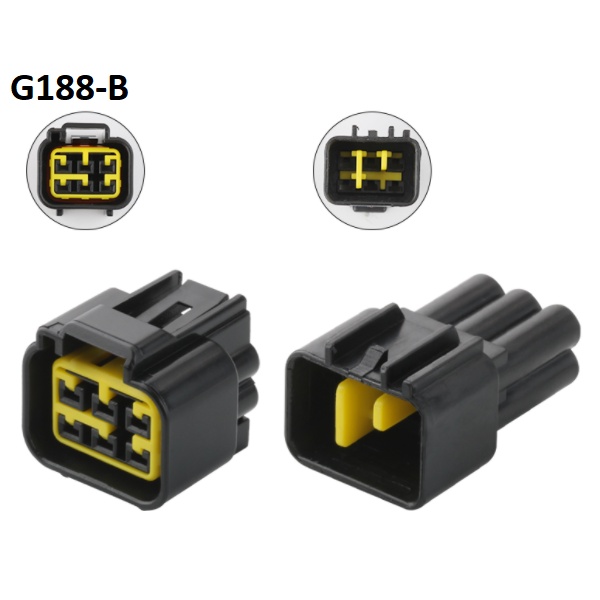 G188-Giắc cắm chống thấm nước trên ô tô Đầu cắm 6 lỗ FW