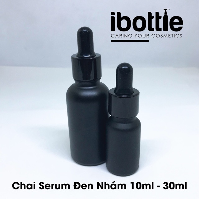 Chai serum phun sơn đen nắp đen 5ml &10ml & 15ml & 20ml & 30ml & 50ml