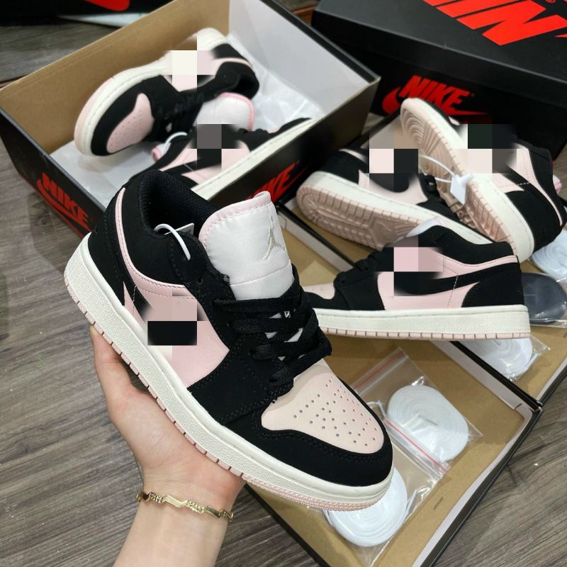 [Fullbox] Giày sneaker Jd hồng đen thấp cổ nữ