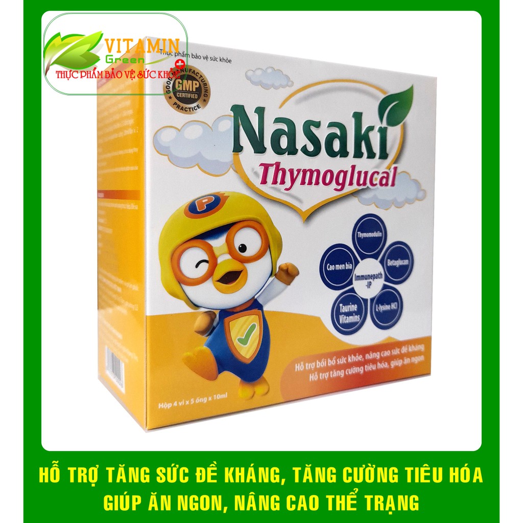 Tăng đề kháng cho bé NASAKI Thymoglucal - Tăng cường miễn dịch, bé hết ốm vặt