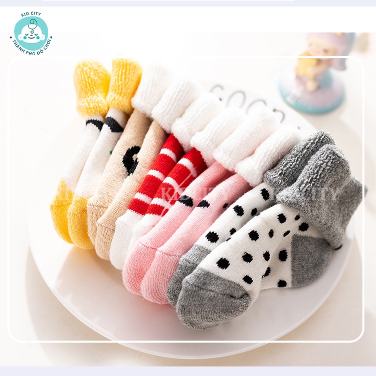 [Siêu Sale] Set 5 Đôi Tất Cho Bé - Tất Trẻ Em Chất Cotton Họa Tiết Đáng Yêu