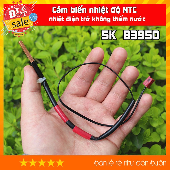 Cảm biến nhiệt độ NTC nhiệt điện trở không thấm nước đầu dò điều hòa không khí tủ lạnh chính xác 5K 10K B3950