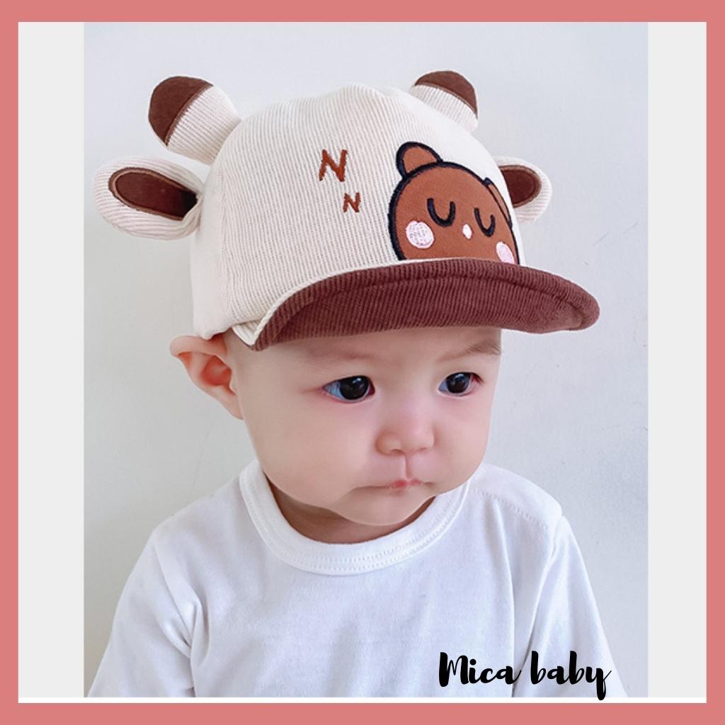 Mũ lưỡi trai cho bé hình tai hươu họa tiết động vật dễ thương MH127 Mica Baby