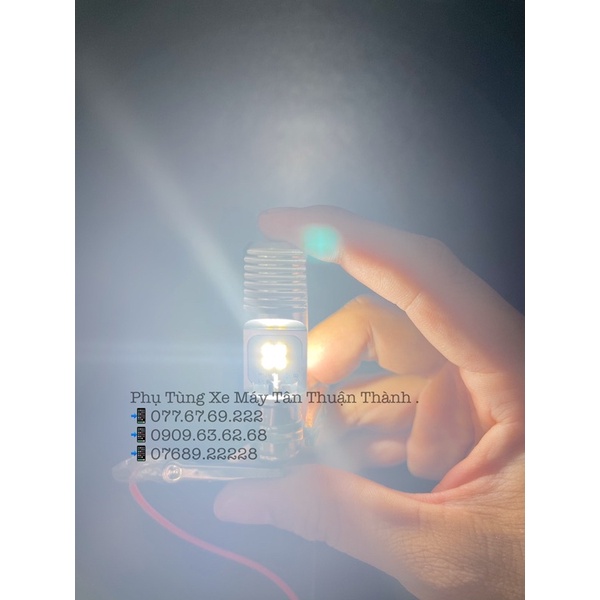 Bóng Led Bi Pha Dream, Wave , Exciter 135 đời đầu Sáng Trắng chân M5 / H4