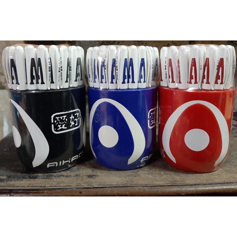 1 Cốc 48 Cây Bút Gel Mực Nước Chữ A AIHAO Chính Hãng Loại Đẹp Viết Êm, Trơn Không Tắc Mực