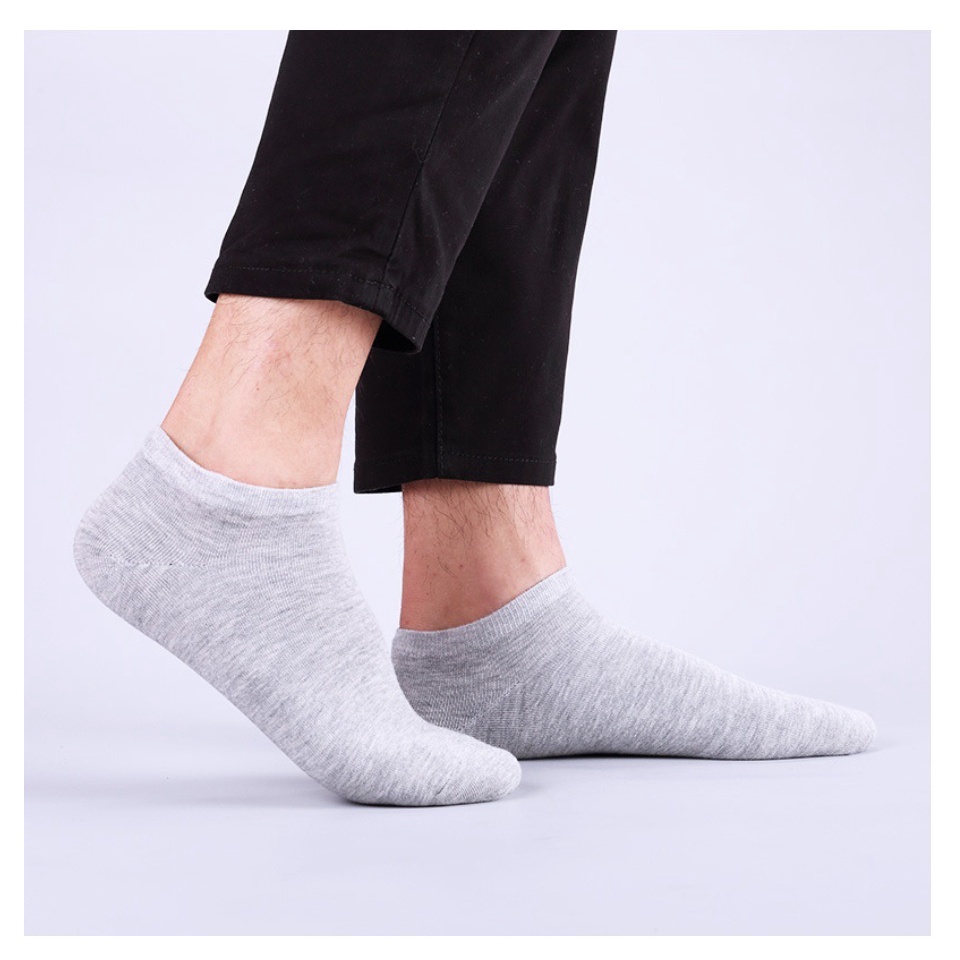 Tất Vớ Trơn Cổ Ngắn Nam Nữ 100% Cotton