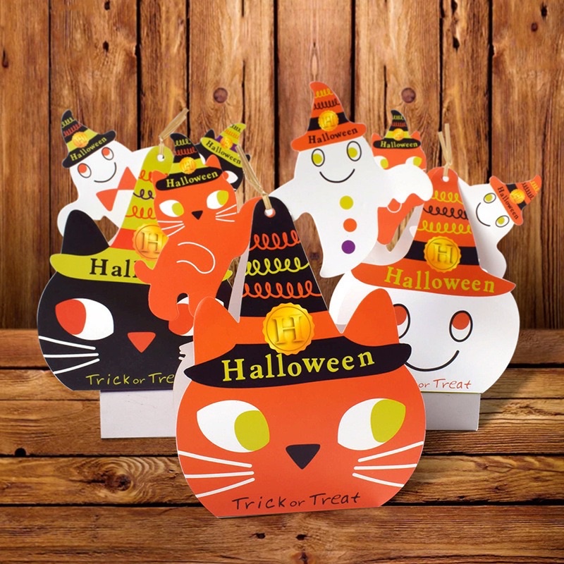 Set 5 hộp trang trí Halloween size 16 x 19 cm và 16 x 23 cm