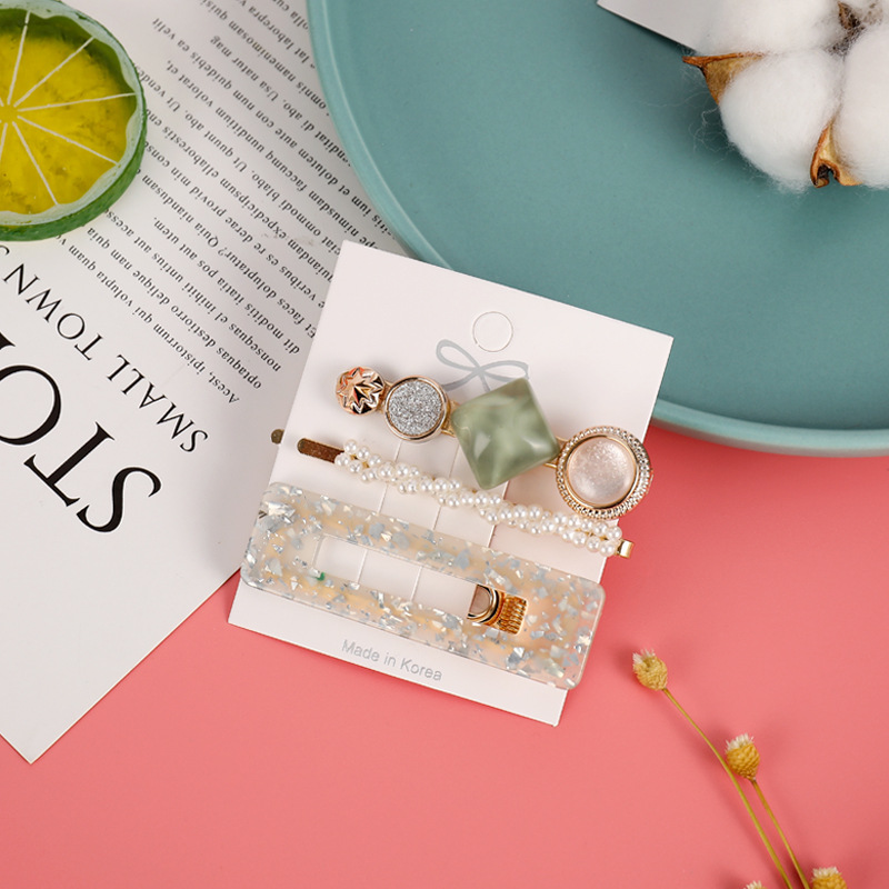 Kẹp Tóc Nữ Đính Ngọc Trai Đơn Giản Jp5