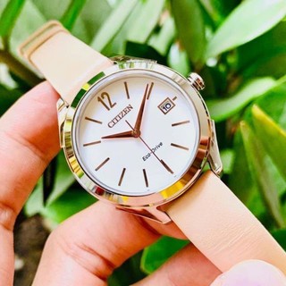 Đồng hồ nữ citizen eco-drive fe6140-03a size 34mm , chống nước 30 m , bảo hành 1 năm