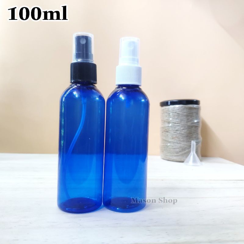 LỌ CHIẾT MỸ PHẨM XỊT PHUN SƯƠNG/NẮP BẬT NHẤN/NHỌN 50ml/100ml VỎ BÌNH CHAI NHỰA PET Xanh Hồng Đen dạng vòi xịt