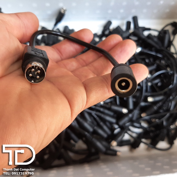 Cáp chuyển đổi nguồn DC chân tròn sang 4 Pin dùng cho đầu ghi HIK hoặc máy in